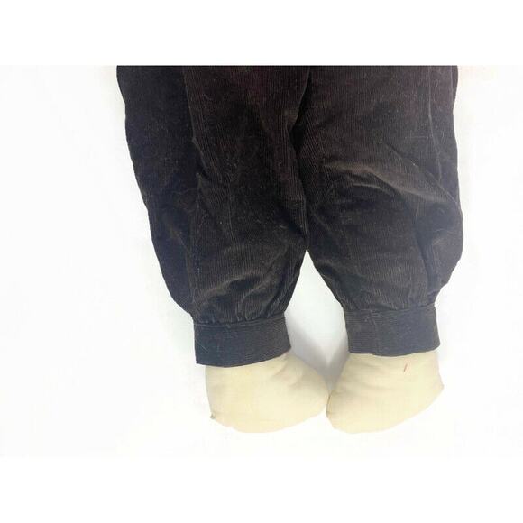 Farmhouse Cloth Bunny Rabbit 26" With Black Overalls and Red Jacket Handmade - Picture 7 of 9